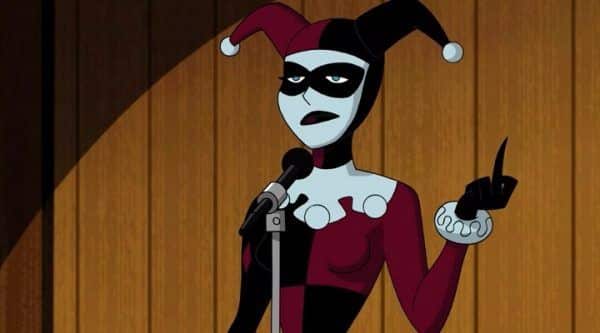 Batman and Harley Quinn - Harley giving someone the finger
