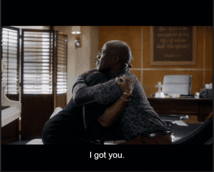 Greenleaf: Season 2/ Episode 11 "Changing Seasons" - Charity and Carlton embracing