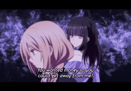 Netsuzou Trap: Season 1/ Episode 8 "Uncontrollable Feelings" - Yuma questioning the idea of Hotaru wanting money to get away from her