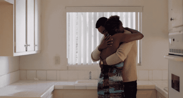 Insecure Season 2 Episode 8 Hella Perspective Season Finale Issa and Lawrence hugging after their talk e1505149080427