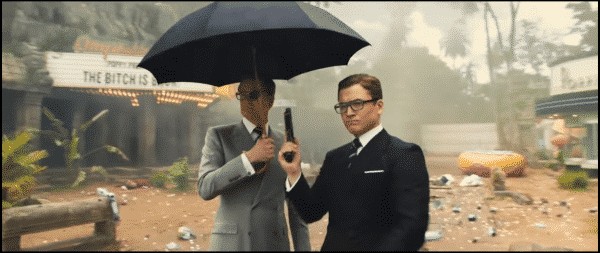 Kingsman Golden Circle Harry (Colin Firth) and Eggsy (Taron Egerton)