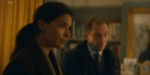 Liar Season 1 Episode 2 - detective Harmon (Shelley Conn) and Maxwell (Danny Webb)