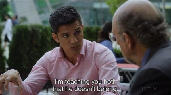 Dr. Melendez conveying that Shaun doesn't belong at the hospital and he is trying to show both Shaun and Dr. Glassman that.