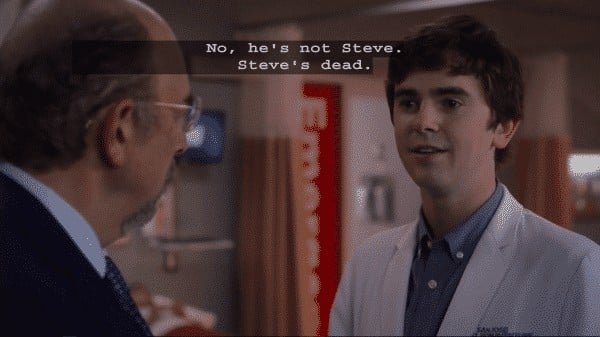 Shaun acknowledging to Dr. Glassman that Evan is not his dead brother.