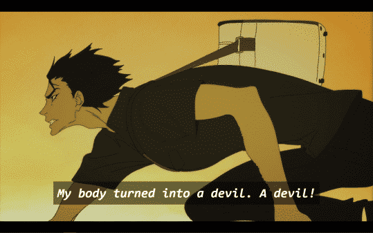 Akira after being possessed by a demon