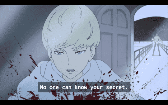 Devilman Crybaby - Ryo noting no one can know Akira's secret