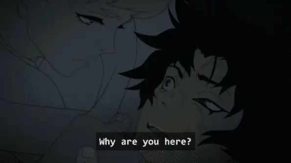 Devilman Crybaby Season 1 Episode 5 Beautiful Silene - Ryo finding Akira after his battle with Silene and Kaim