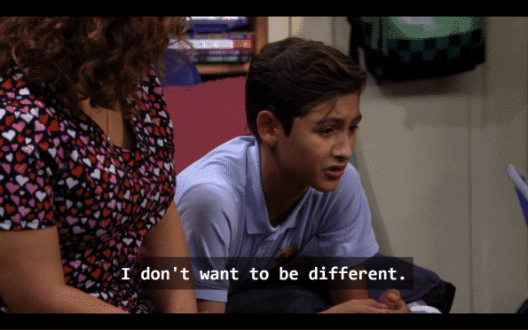 Alex saying he doesn't want to be different