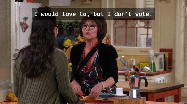 Lydia telling Elena that she doesn't vote
