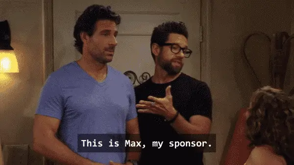 Schneider introducing Max as his AA sponsor to hide the fact he was hiding from Penelope's family and got caught.