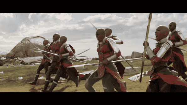 The Dora Milaje running into combat.