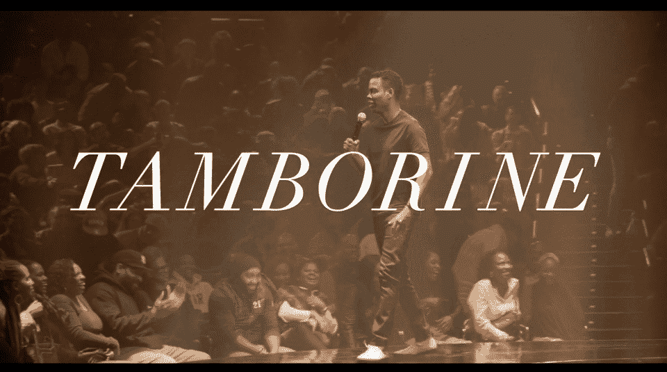 The title card for Chris Rock's Tamborine.
