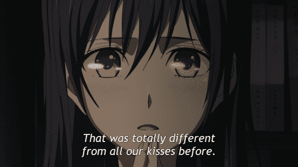 Mei surprised that her latest kiss with Yuzu feels different.
