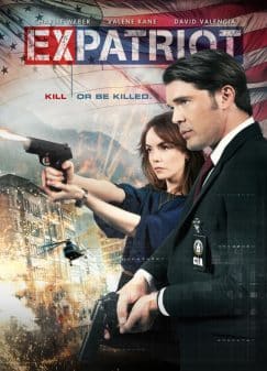 ExPatriot's movie poster featuring Valene Kane and Charlie Weber on the cover.