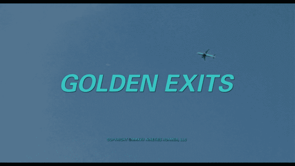 Golden Exits title card.
