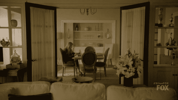 Abby sitting at home by herself for the first time since Patricia died.