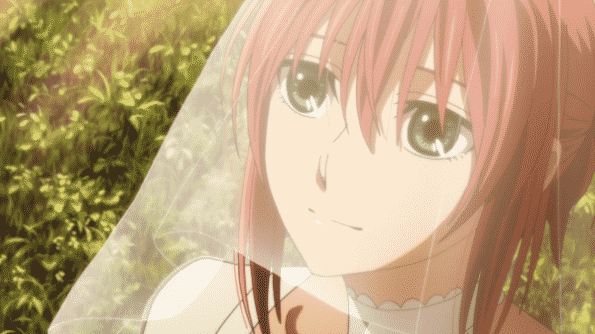 Chise wearing a veil.