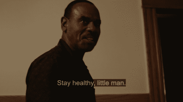 Quentin telling Jake to stay healthy.