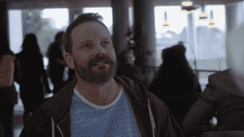 Ryan Robbins as Hunter talking to Shaun about being a disabled person in a workplace.