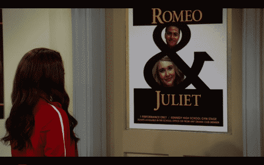 Katie and Ryan's Romeo and Juliet poster.