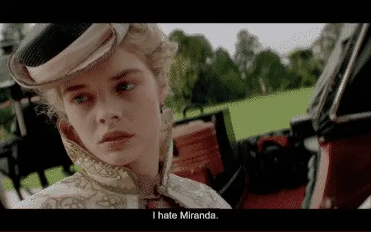 Irma telling Dianne that she hates Miranda.