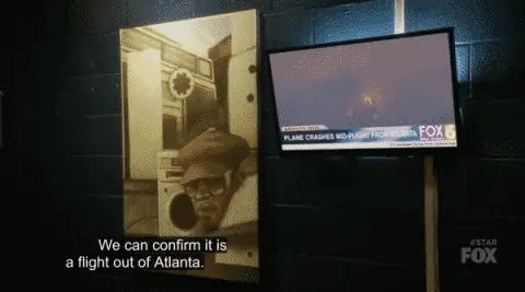 A news report about a plane going down which came out of Atlanta.