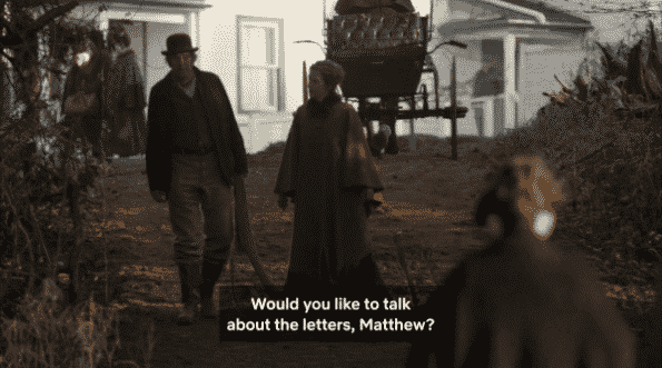 Jeannie asking if Matthew would like to talk about the letters she sent and Anne replied to.