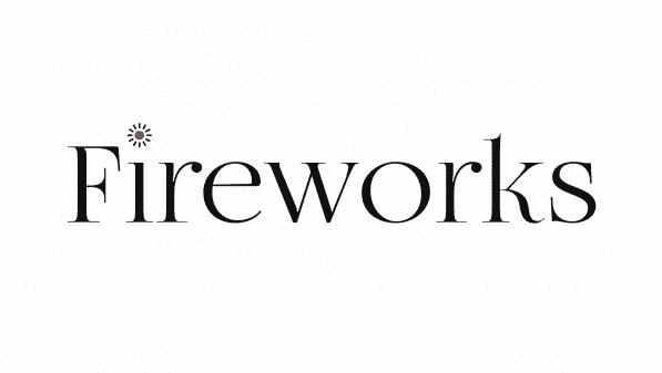 The title card for the anime Fireworks.