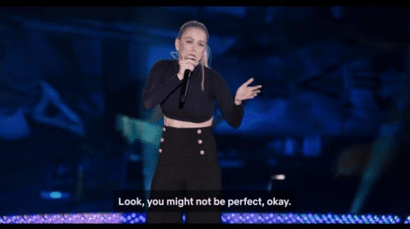 Iliza noting that nobody may have a perfect body.