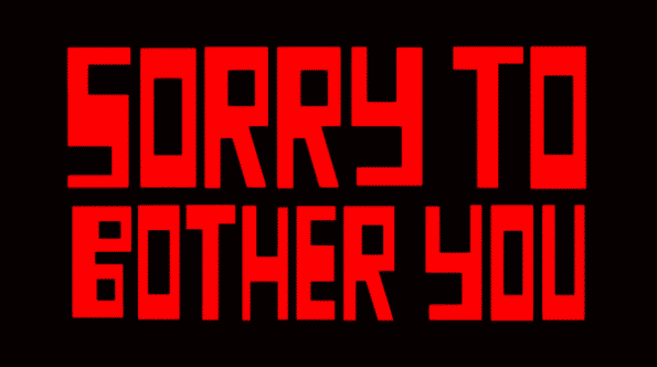 Sorry to Bother You Title Card - Red