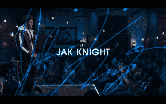 Jak Knight's title card for The Comedy Lineup - Part 1