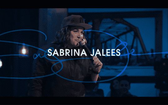 Sabrina Jalees' title card for The Comedy Lineup - Part 1