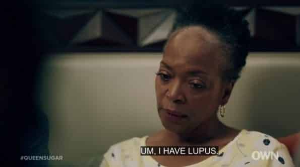 Aunt Vi revealing to her family that she has Lupus.