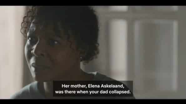 Christine revealing Elena might have caused his father's situation.