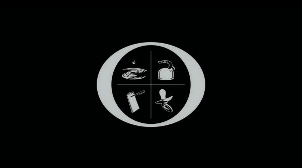 The water could represent Ruth's issues with water and failed attempt at stealing a boat part | The kettle is about Wendy making tea for Mason | Notepad would be the reporter | The binky is for Zeke