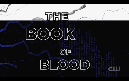 Title card for Black Lightning: The Book of Blood