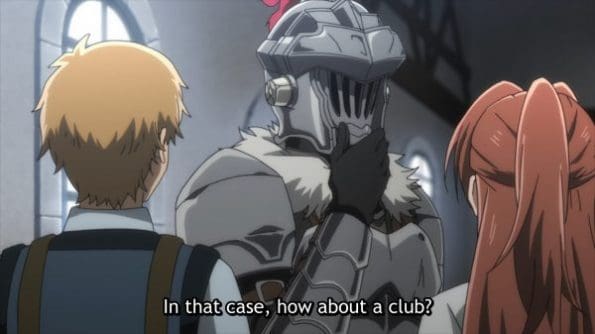 Goblin Slayer giving advice.