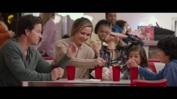 Pete (Mark Wahlberg), Ellie (Rose Byrne), Lizzy (Isabela Moner), Lita (Julianna Gamiz) and Juan (Gustavo Quiroz) enjoying an ice cream Pete (Mark Wahlberg), Ellie (Rose Byrne), Lizzy (Isabela Moner), Lita (Julianna Gamiz) and Juan (Gustavo Quiroz) enjoying an ice cream sundae.sundae.