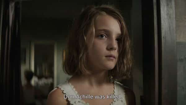 Lila learning Don Achille died.