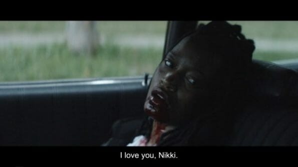 Wednesday (Keke Palmer) saying goodbye to Nikki as she dies.