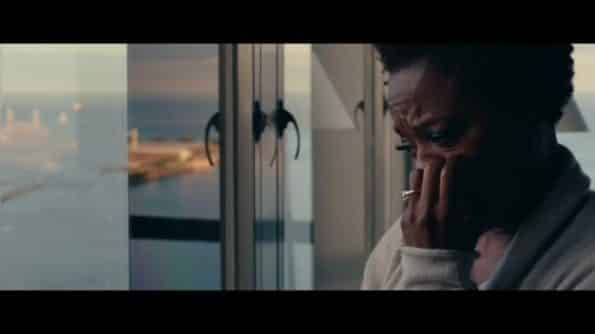 Veronica (Viola Davis) crying.