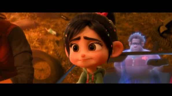 Vanellope (Sarah Silverman) talking about loving Slaughter Race and not wanting to return to Sugar Rush.