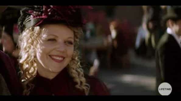 Nancy (Emily Bergl) dressed for the renaissance festival.