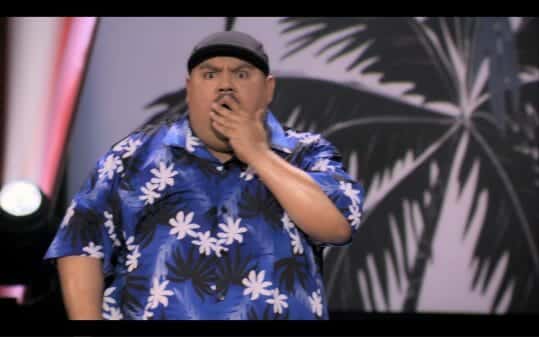 Gabriel Fluffy Iglesias looking shocked.