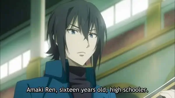 Ren saying his name, age, and school status.