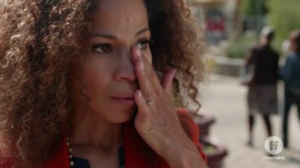 Lena (Sherri Saum) after someone spits in her face.