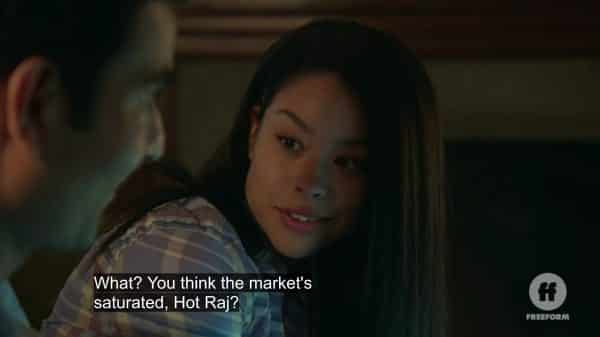 Mariana trying to boost Raj's confidence.