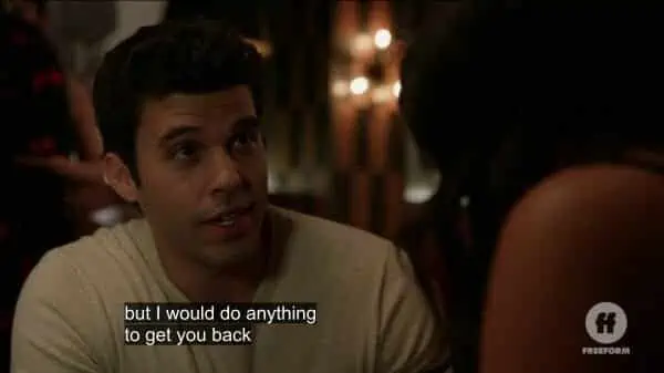 Eli (Steven Krueger) trying to save Mariana from a bad date.