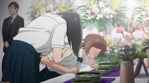 Kyoko (Yukiyo Fujii) crying at Sakura's funeral.