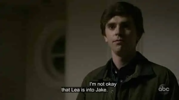 Shaun acknowledging he has feelings for Lea.